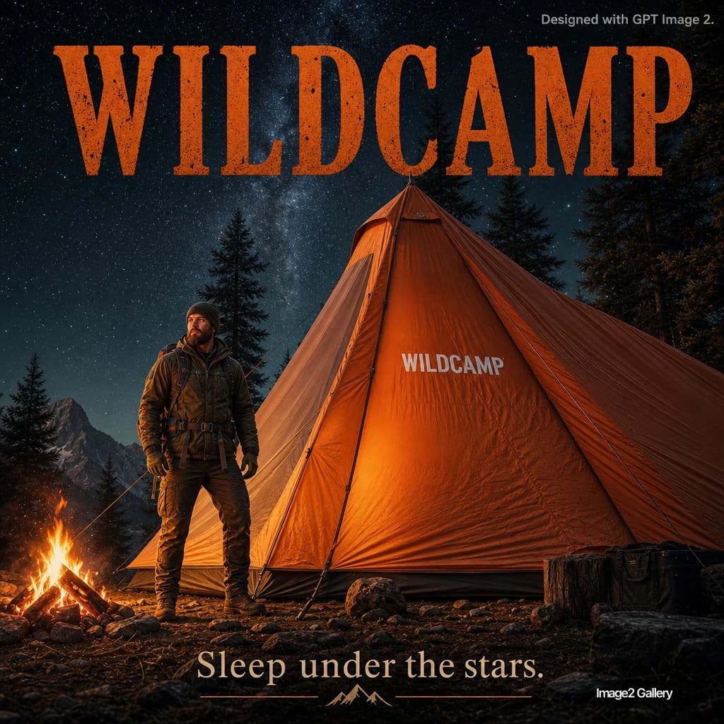 WILDCAMP 巨型帐篷广告海报